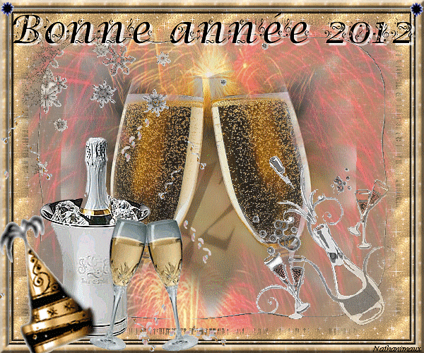 Bonne année 2012 avec champagne